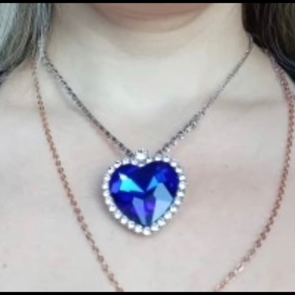 Titanic Ocean Heart Love Forever Necklace Heart Crown